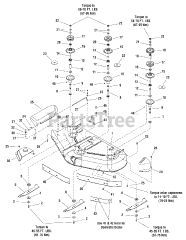 Simplicity 1695396 - Simplicity 50" Mower Deck 50" Mower Deck - Housing, Arbors &amp; Blades Group