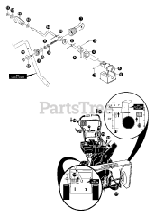 Echo ST-1033 E - Echo Snow Thrower Lower Chute Control, Decals