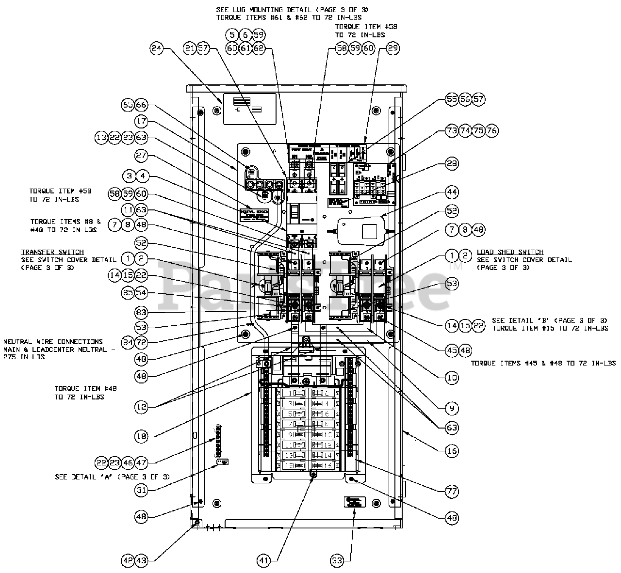 Generac RTSS200A3 Generac Power Transfer Switch (SN