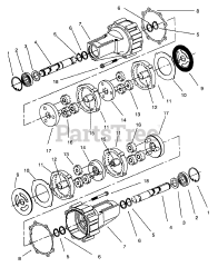 Toro 72041 (244-H) - Toro Yard Tractor (SN: 039000001 - 039999999) (1993) Transmission Eaton Model 751-045 2