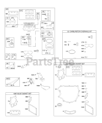 Briggs & Stratton 446877-0025-E1 - Briggs & Stratton Vertical Engine Carburetor, Gasket Set - Engine, Kit-Carburetor Overhaul