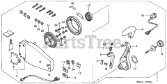 Honda BF130 A2 XA (BZBE) - Honda Marine Engine, Made in Japan (SN: BZBE-1300001 - BZBE-1400000) REMOTE CONTROL (FLUSH MOUNT TYPE) (L.)