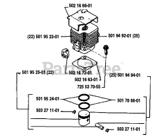 Husqvarna 22 RL - Husqvarna String Trimmer (1989-10) Piston/Cylinder
