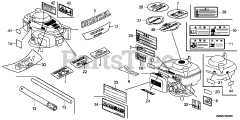 Honda GCV160 LA0 S3L (GJARA) - Honda Engine, Made in USA (SN: GJARA-1000001 - GJARA-9999999) LABEL/TOOL
