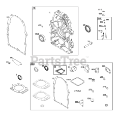Briggs & Stratton 295347-0214-G1 - Briggs & Stratton Horizontal Engine Crankcase Cover/Sump Group