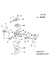 Cub Cadet CS 3916 (59AL657-750) - Cub Cadet 16" Chainsaw Carburetor