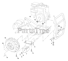Husqvarna CRT 52 (954140020-A) - Husqvarna Rear-Tine Tiller (1997-01) Mainframe, Right Side
