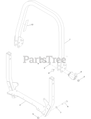 Toro 18757 TE - Toro 132cm Z Master Revolution Zero-Turn Mower (SN: 417300000 - 999999999) Roll-Over Protection System Assembly No. 161-3495