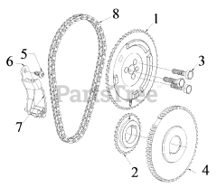 Briggs & Stratton 076131-03 - Briggs & Stratton 35kW Liquid Cooled Home Standby Generator Engine Service Parts - Timing Chain