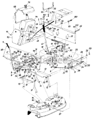 MTD 137-696-000 - MTD Lawn Tractor (1987) Parts, 44" Decks