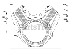 Briggs & Stratton 613277-0120-E1 - Briggs & Stratton Horizontal Engine Blower Housing Group