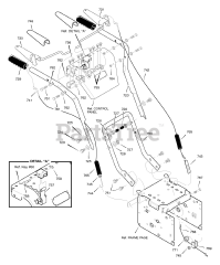 Briggs & Stratton 633124x0A - Briggs & Stratton 33" Snow Thrower (2003) Handle Assembly