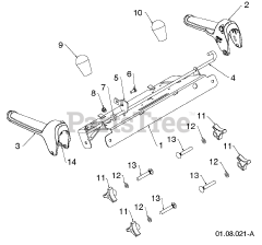 Poulan Pro P 624 ES (961980043-02) - Poulan Pro Snow Thrower (2013-07) HANDLE