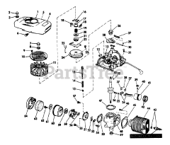 Lawn-Boy 5501 - Lawn-Boy Walk-Behind Mower (SN: 300000001 - 399999999) (1973) Engine, Magneto, Starter And Carburetor Parts List Models Used On: 6276, 6254