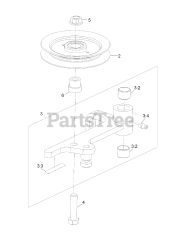 Exmark 116-3001 - Exmark Ultra Vac Bagger for Pioneer Mower (SN: 404314159 - 406294344) (2019) Idler Assembly No. 103-0459
