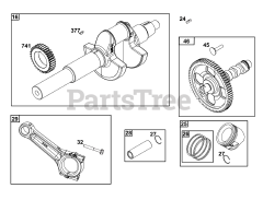 Briggs & Stratton 543477-3328-J1 - Briggs & Stratton Horizontal Engine Crankshaft Group