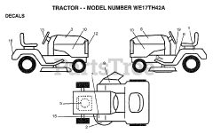 Weed Eater WE 17TH42 A - Weed Eater Lawn Tractor (1999)