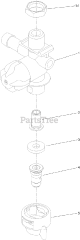 Toro 34230 - Toro Stand-On Spreader/Sprayer (SN: 412800000 - 415299999) Center Nozzle Assembly No. 126-3668
