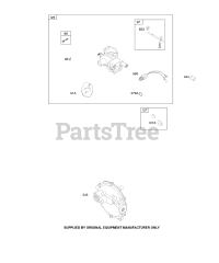 Briggs & Stratton 389447-0100-E1 - Briggs & Stratton Horizontal Engine Carburetor, Fuel Regulator