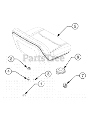 Cub Cadet 504 (590-504-100) - Cub Cadet Sit Down Sulky Seat Service Kit 759-04299