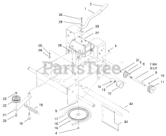 Toro 30182 - Toro ProLine Walk-Behind Mower, Gear Drive, 16hp (SN: 099000001 - 099999999) (1999) Transmission  Idler Pulley Assembly