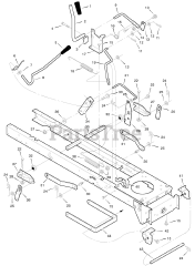 Murray 40542C - Murray 40" Lawn Tractor (1998) Mower Housing Suspension