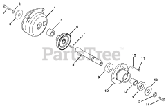 Gravely 915026 (ZT 1740) - Gravely 40" Zero-Turn Mower, 17hp Briggs & Stratton (SN: 000101 & Above) Clutch Shaft - Hydro
