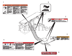 Gravely 892030 - Gravely Grass Collection System 200 Series Bagger (SN: 002000 & Above)