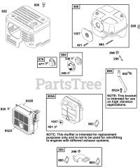 Briggs & Stratton 117432-0236-E2 - Briggs & Stratton Horizontal Engine Exhaust System