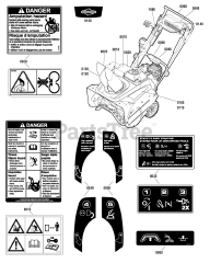 Briggs & Stratton 822 S (1696161-01) - Briggs & Stratton 22" Snow Thrower, 8.0 Gross TP (2014)