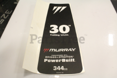 MTD 777D23222 Label-Mini Rdr Front Murray