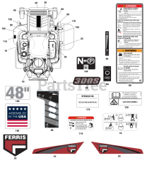 Ferris 300S (5902211) - Ferris 300S Series 48" Zero-Turn Mower, 23hp Briggs & Stratton