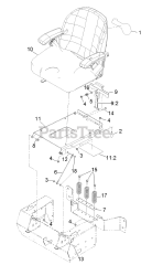 Exmark PNS720KC523 - Exmark 52" Pioneer S-Series Zero-Turn Mower, Kohler ZT720 (SN: 314000000 - 314999999) (2014) Seat Assembly