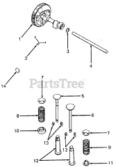 Cub Cadet 1204 (147-610-100) - Cub Cadet Garden Tractor (SN: 756300 - 799999) Camshaft and Valves