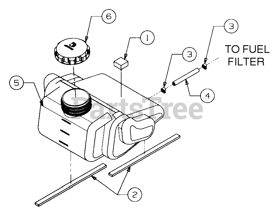 Cub Cadet 2186 (13B288M100) Cub Cadet Garden Tractor Fuel Tank Parts