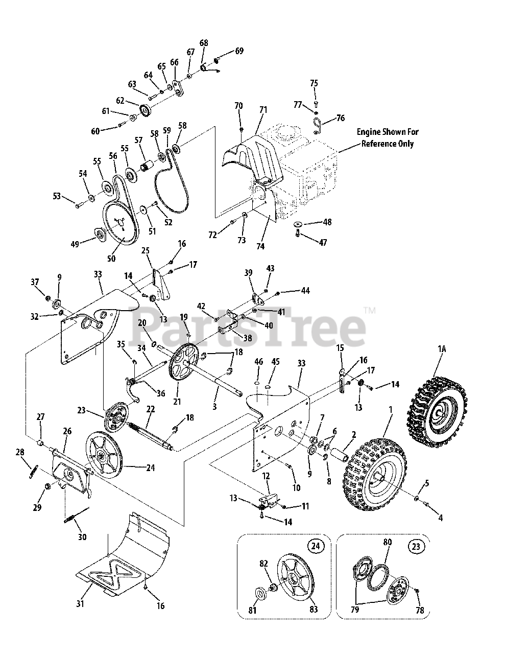 Yard Machines 31AM63EF700 Yard Machines Snow Thrower (2008) Drive System Parts Lookup with