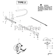 Poulan Pro U 4000 C - Poulan Pro Brushcutter Attachment, Type 2