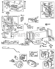 Briggs & Stratton 220707-0640-01 - Briggs & Stratton Vertical Engine FuelTank,Mufflers,Carburetor
