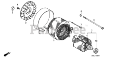 Honda EM5000SX K1 A/A (EA7) - Honda Generator, Made in Japan (SN: EA7-1100001 - EA7-1125948) STATOR