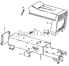 Cub Cadet 182 (133-182-100) - Cub Cadet Lawn Tractor Drawbar, Engine Mount, Hood Grille &amp; Frame
