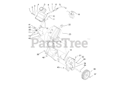 Toro 38417 (CCR 2400) - Toro Snow Thrower (SN: 089000001 - 089999999) (1998) Engine and Fuel Tank Assembly