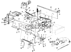 White Outdoor FST-14 (132-786G190) - White Outdoor 42" Lawn Tractor (1992) Motor Deck Lift Assembly