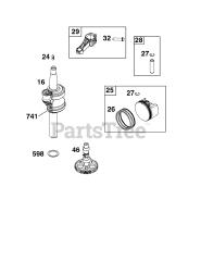 Briggs & Stratton 8P502-0136-H5 - Briggs & Stratton Vertical Engine Crankshaft Group