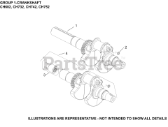 Kohler CH742-3000 - Kohler Command PRO Engine, Basic Version, 25hp, 747cc 01 CrankShaft
