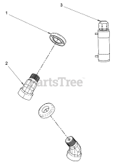 Briggs & Stratton 076131-03 - Briggs & Stratton 35kW Liquid Cooled Home Standby Generator Engine Service Parts - Coolant Fittings