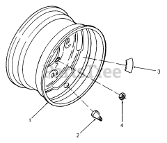 Cub Cadet 1541 (141-651-100) - Cub Cadet Garden Tractor (SN: 800000 - 816508) Rear Wheel
