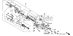 Honda GX160 U1 QXE8 (GCACK) - Honda Engine, Made in Japan (SN: GCACK-1000001 - GCACK-9999999) STARTER MOTOR