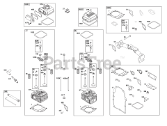 Briggs & Stratton 385447-0025-B5 - Briggs & Stratton Horizontal Engine Cylinder Head Group