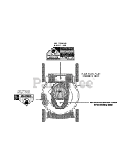 Craftsman 247.371240 (11A-B25F299) - Craftsman Walk-Behind Mower (2011) (Sears) Label Map
