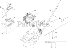 Toro 21027 - Toro 43cm Emotion Walk-Behind Mower (SN: 290003001 - 290999999) (2009) Engine Assembly